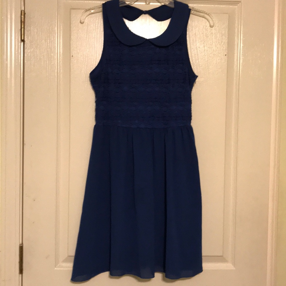 Backless Blue Dress